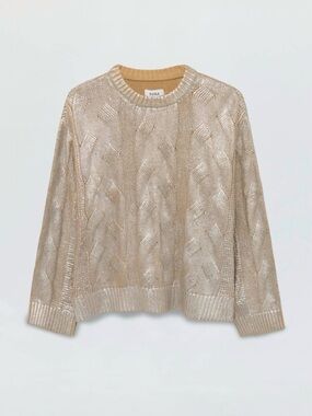 Pistola Metallic Cable Knit Sweater - size L